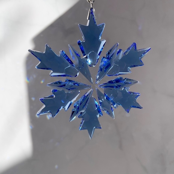 Crystal Snowflake Sun Catcher Christmas Tree Decor Czech Bohemia Crystal Gift - Picture 7 of 12